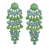 Fashion Resin Alloy Peacock Tail Shaped Earring / AZERFH213-TML
