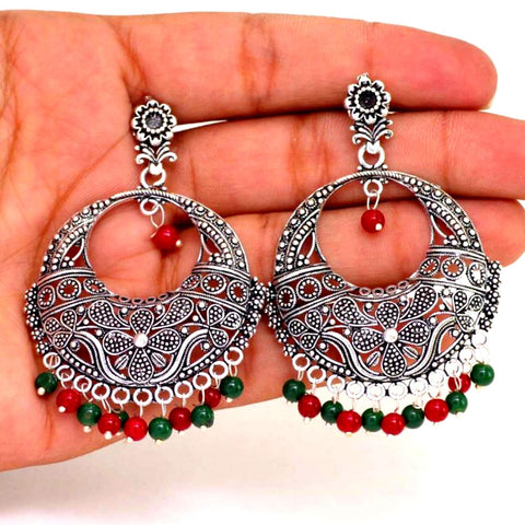 Bollywood Trendy Fashion Oxizied Drop Earrings For Women / AZINOXE27-AMG