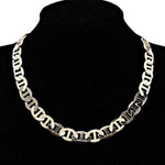 Mens Gold Tone Metal Chain Necklace / AZMJCH017-GLD