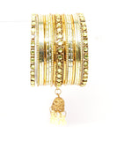 Bollywood style Indian designer metal bangle set. Size:2-08