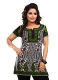 Indian Tunic Top Womens / Kurti Printed Blouse tops - AZDKJD-59HB