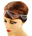Arras Creations Fashion Trendy Head Chain for Women / AZFJHP0106-SIL Silver