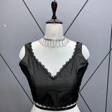 Phantom Bollywood Readymade Lace Sleeveless Saree Blouse / RMSB013-DBL