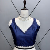 Phantom Bollywood Readymade Lace Sleeveless Saree Blouse / RMSB013-DBL