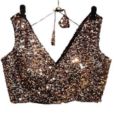 Bollywood Readymade Embellished Velvet with Full Sequence Work Saree Blouse / RMSB014