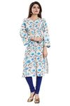 Pearl Pride Flex Cotton Printed Tunic With Blue Piping NK39-4