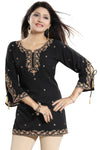 Gracefully Black Alluring Indian Designer Kurti Tunic PD04B