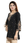 Gracefully Black Alluring Indian Designer Kurti Tunic PD04B-1