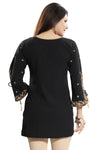 Gracefully Black Alluring Indian Designer Kurti Tunic PD04B-3