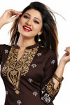 Endearing Ethnicity Short Maroon Tunic For Women MI570-2