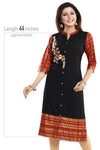 Designer Rayon Long Kurti With Embroidery MM253-4