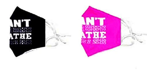 Set of 2 - Fashion Statement - Message Print Masks For Men & Women / AZMF1590