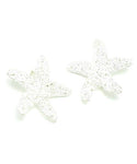 Fashion Trendy Starfish Silver Casting Clip-on Earrings For Women / AZERCOU06-SIL