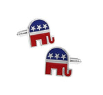 Fashion Trendy Republican Party Cuff Links Cuff lings Cuff Buttons Cufflinks For Men's and Women's / AZCFEA004-SMU