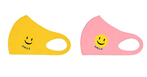 Set of 2 - Fashion Smile Point Mask for Kids Girls / AZMK1637-PYC