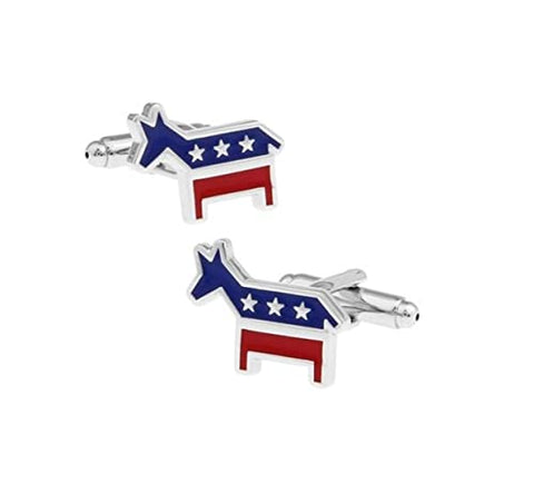 Fashion Trendy Democratic Party Cuff Links Cuff lings Cuff Buttons Cufflinks For Men's and Women's / AZCFEA005-SMU
