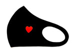 Set of 2 - Fashion Heart Print Masks For Men & Women / AZMF1108-HRB