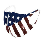 Set of 2 - Fashion USA Flag & Star Pattern Mask for Men & Women / AZMF0403-PSC