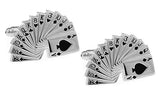 Fashion Trendy Men's Cuff links Cuff lings 4A poker Playing Cards Cuff links Cuff lings Cuff Buttons Cuff Link For Men's and Women's / AZCFGA001