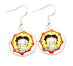 Trendy Fashion Classic Character Betty Boop Earrings For Women / (AZEABF008-SIL)