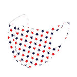 Set of 2 - Fashion Patriotic USA Stars & Polka Dot Pattern Masks for Men & Women / AZMF0019-PSR