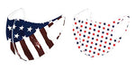 Set of 2 - Fashion USA Flag & Star Pattern Mask for Men & Women / AZMF0582-PSC