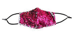 Set of 2 - Fashion Reversible Sequin & Solid Purple Mask for Women / AZMF2649-SPP