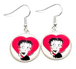 Trendy Fashion Classic Character Betty Boop Earrings For Women / (AZEABF005-SIL)