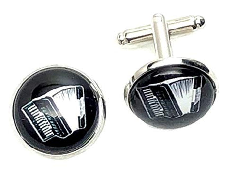 Musical Instrument Accordion French Shirts Music Accordion Cufflinks Cuff lings Cuff Buttons Cuff Link For Men's and Women's / AZCFMU104