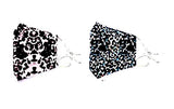 Set of 2 - Fashion Assorted Leopard Pattern Print Masks for Men & Women / AZMF2588