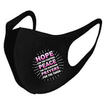 Set of 2 - Hope for the Fighters - Peace for the Survivors - Prayers for the Taken Print Fashion Mask for Men and Women / AZMF263-BWC