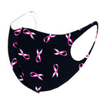 Set of 2 - Pink Ribbon Breast Cancer Print Fashion Mask for Men and Women / AZMF3637-PBC