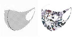 Set of 2 - Fashion Polka Dot Pattern & Water Paint Print Mask for Men & Women / AZMF0173-PBW