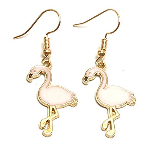 Sea Life Fashion Trendy Flamingo Dangling Earrings For Women / AZAESL102