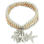 Arras Creations Fashion Trendy Star Fish Elastic Bracelet for Women / AZBRSEU858-TRI