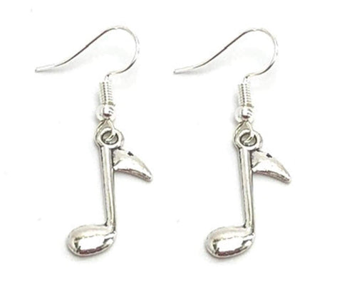 Fashion Trendy Handmade Musical Note Charm Dangle Earrings For Women / AZAEDM901-ASL