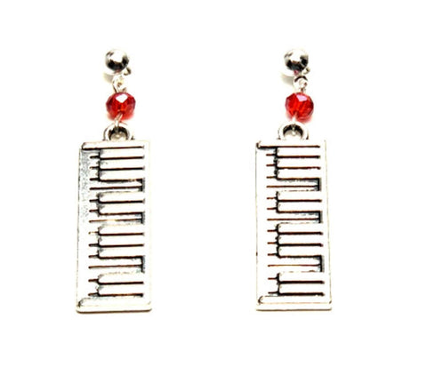 Fashion Trendy Handmade Music Instrument Dangle Piano Earrings For Women / AZAEDM103-ASR
