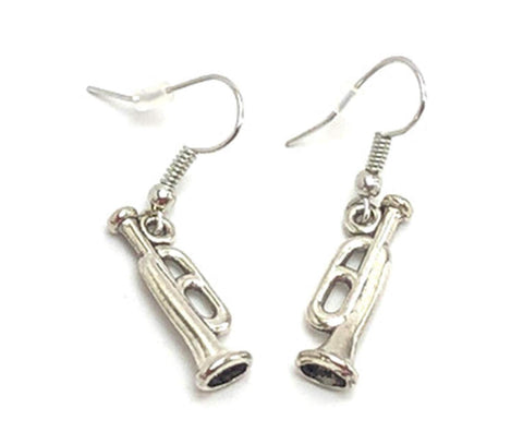 Fashion Trendy Handmade Musical Instrument Trumpet Charm Dangle Earrings For Women / AZAEMI121-ASL