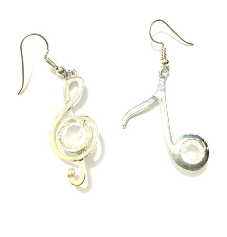 Music Treble Note Drop Dangle Earrings Jewelry For Women / AZERMUA15-SCL
