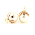 Fashion Trendy Simulated-Pearl Double Sided Luxury Earrings For Earrings/AZERDSA04-GPE