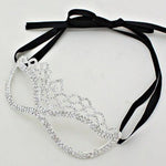 Arras Creations Silver Crystal Cloud Masquerade Mask. / AZMIMA003-SCL