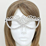 Arras Creations Silver Crystal Cloud Masquerade Mask. / AZMIMA003-SCL