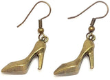 Fashion Trendy Sandals Flip Flop Dangle Earrings For Women / AZAEFF701-BRZ