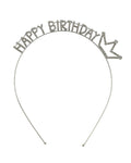 Arras Creations Fashion Crystal Rhinestone Happy Birthday Headband for Women / AZFJRB198-SCL