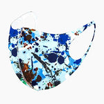 Set of 2 - Fashion Water Paint Print Pattern &Leopard Print Mask for Men & Women / AZMF0153-DML