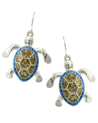 Sea Life Fashion Turtle Dangle Earrings for Women / AZERSEA517-SBB