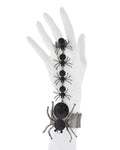 Arras Creations Halloween Spider Stretch Bracelet with Stretch Ring/Hand Chain/Slave Bracelet for Women / AZFJSBB151-HBK-HAL