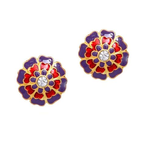 Arras Creations Imitation Flower Shape Fashion Stud Earrings/AZERTE001-GPR