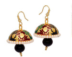 Indian Style Imitation Meenakari Jhumka Earrings For Women/AZINME498-FMB