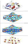 Set of 4 - Airplane Rocket Print Fashion Mask for Kids - Boys & Girls / AZMKD669